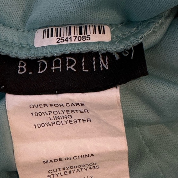 B Darlin Aqua Glitter Formal Gown | Holiday Party • Prom Winter Wedding Size 1/2 - Picture 11 of 12